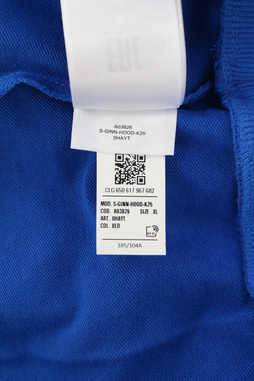 DIESEL S-Ginn-Hood-K25 Mens Hoodie XL Blue Oversizedd Pullover Kangaroo RRP€125