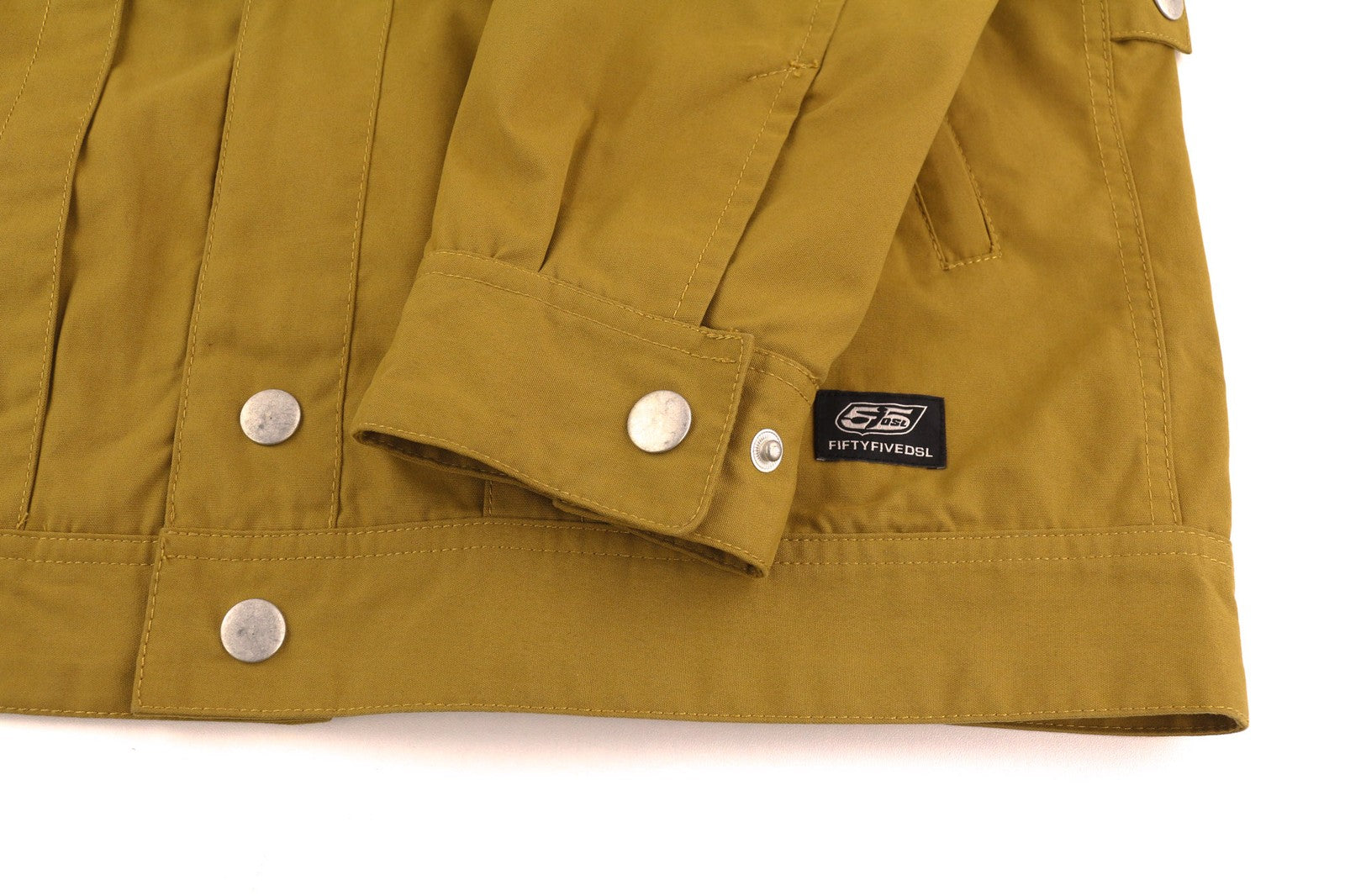 DIESEL Jerkley Mens Jacket M 55DSL Snap Buttons Lined Neck Pockets Mustard