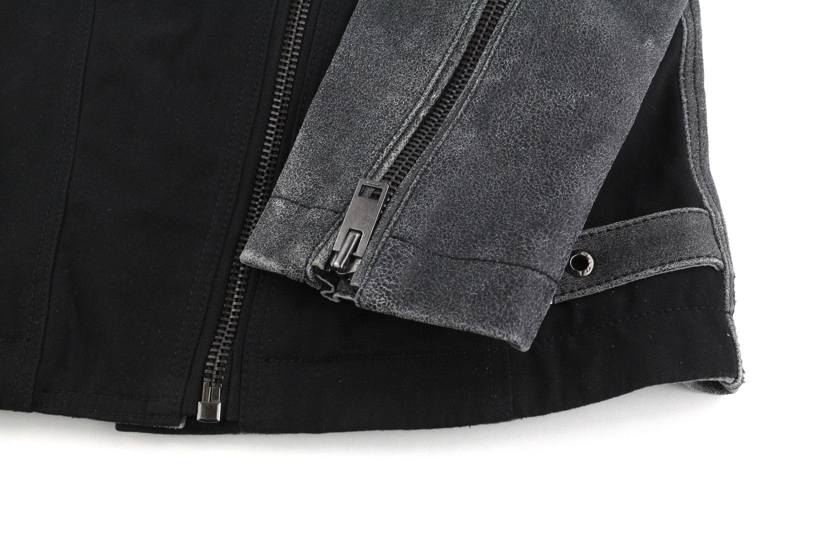 DIESEL L-Dada-A Womens Jacket M Dark Washed Goatskin Leather Asymm Zip RRP€410