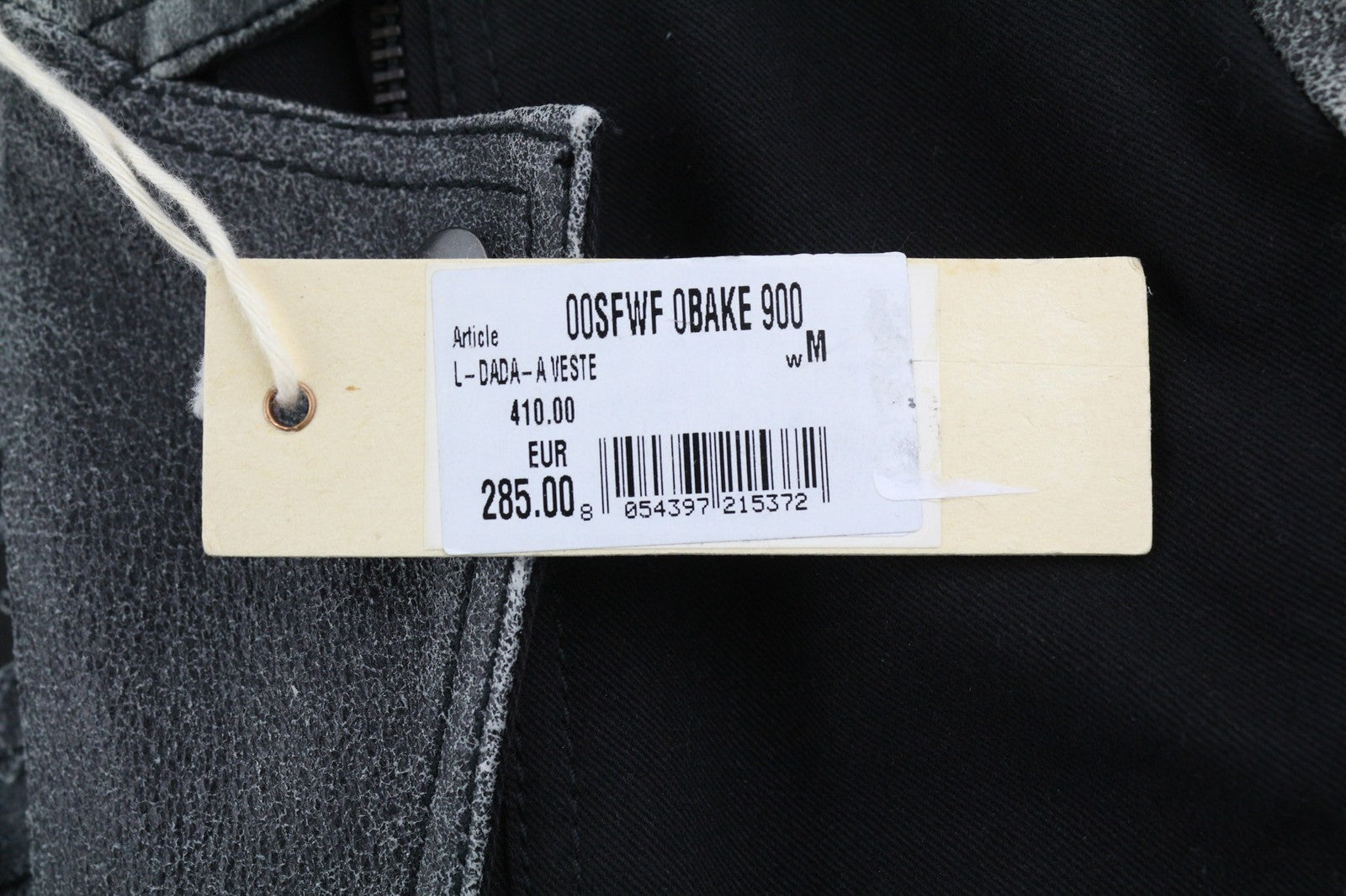 DIESEL L-Dada-A Womens Jacket M Dark Washed Goatskin Leather Asymm Zip RRP€410