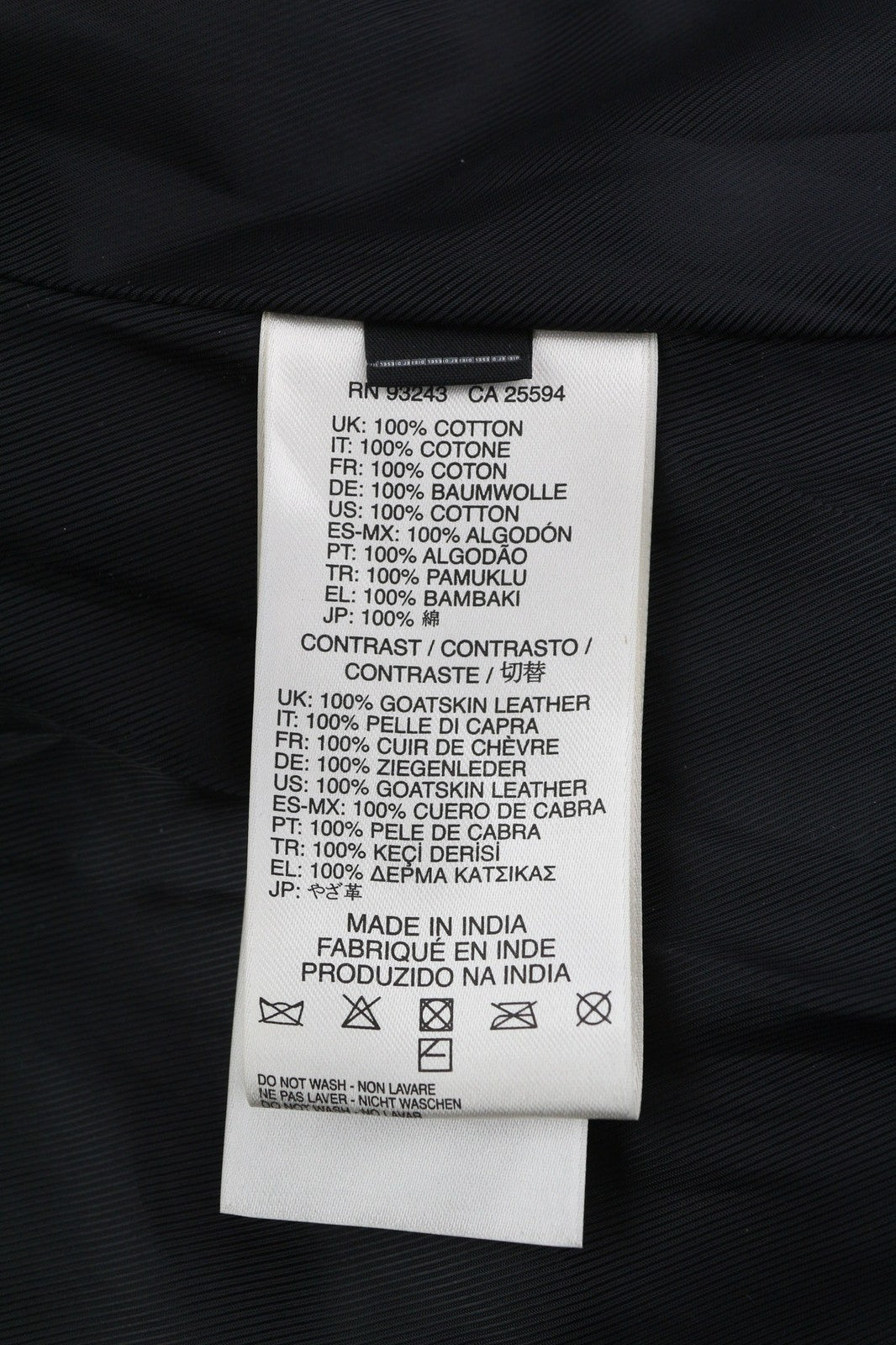 DIESEL L-Dada-A Womens Jacket M Dark Washed Goatskin Leather Asymm Zip RRP€410