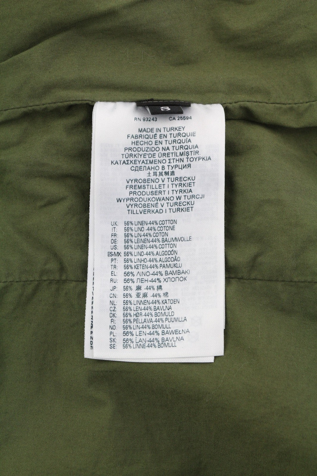 DIESEL G-Claudia Womens Jacket S Khaki Green Linen Blend Drawstring Waist