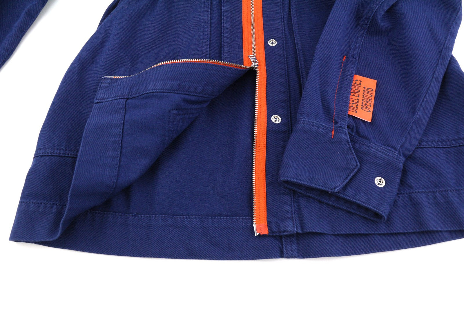 DIESEL De-Angelica-SP Women Dress S Blue Long Sleeve Full Zip Pockets RRP295