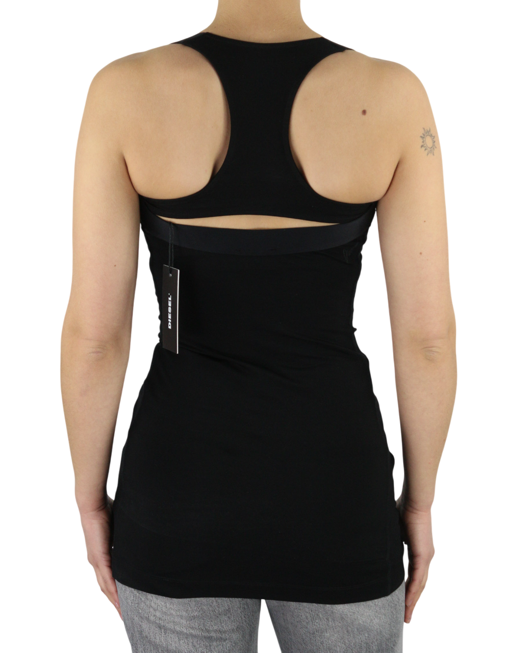 DIESEL D-Ela Womens Dress XS Sleeveless Stretchy Round Neck RRP€110 Black