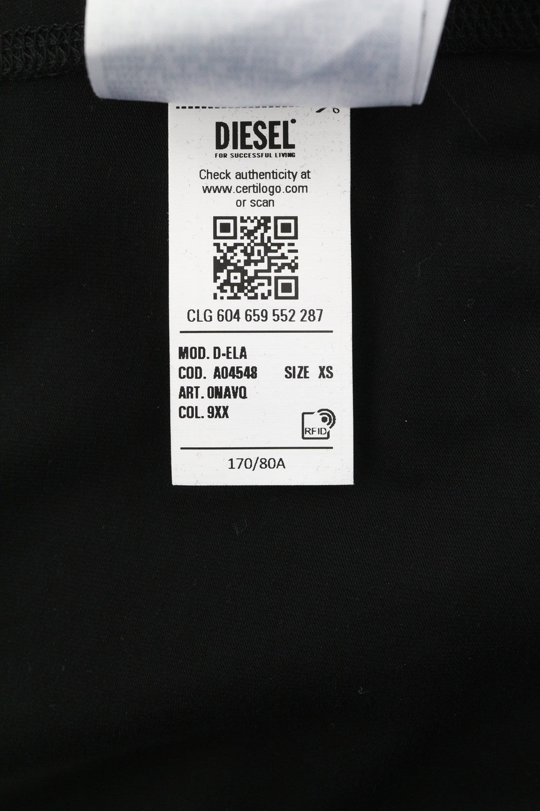 DIESEL D-Ela Womens Dress XS Sleeveless Stretchy Round Neck RRP€110 Black