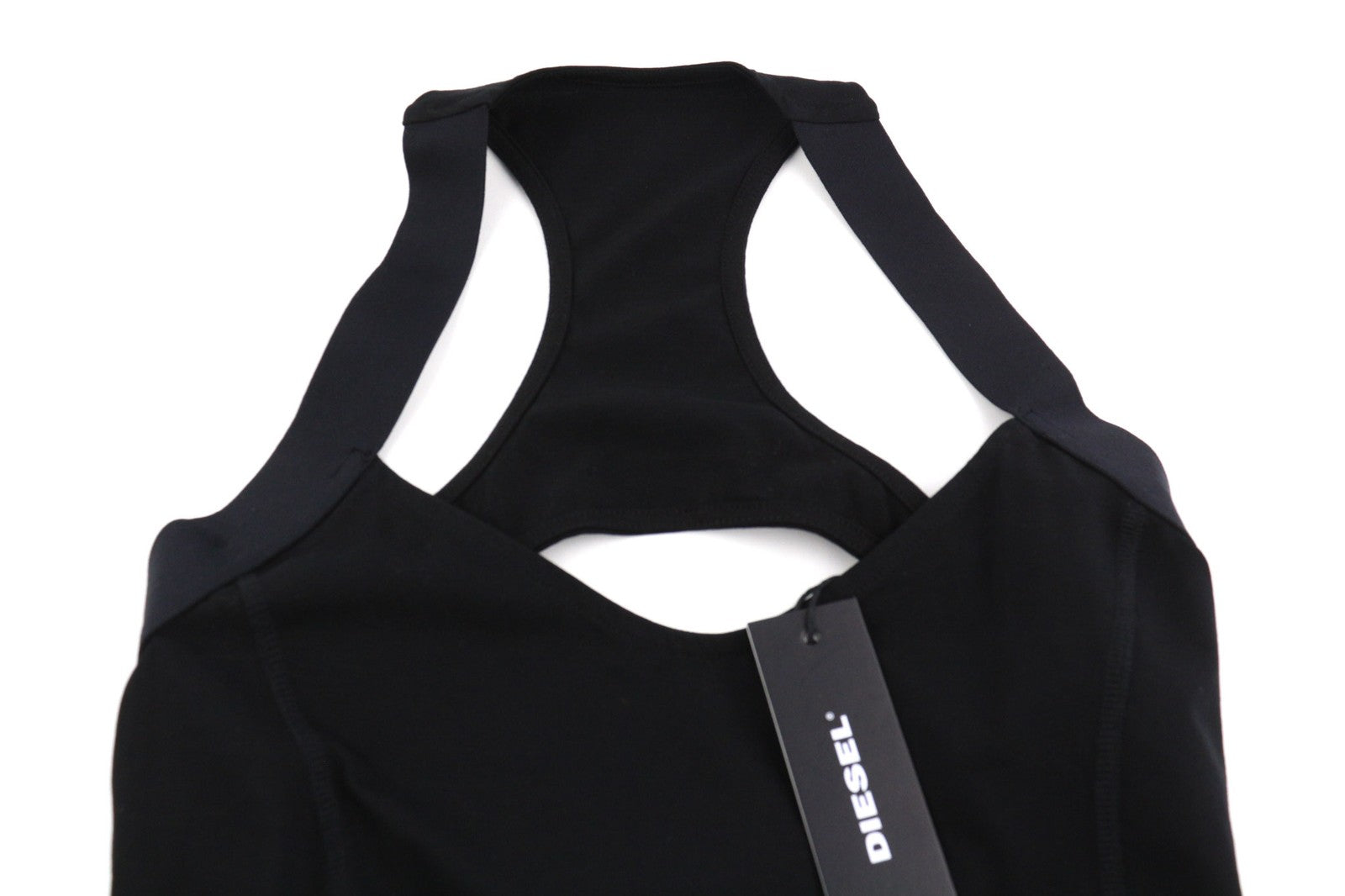 DIESEL D-Ela Womens Dress XS Sleeveless Stretchy Round Neck RRP€110 Black