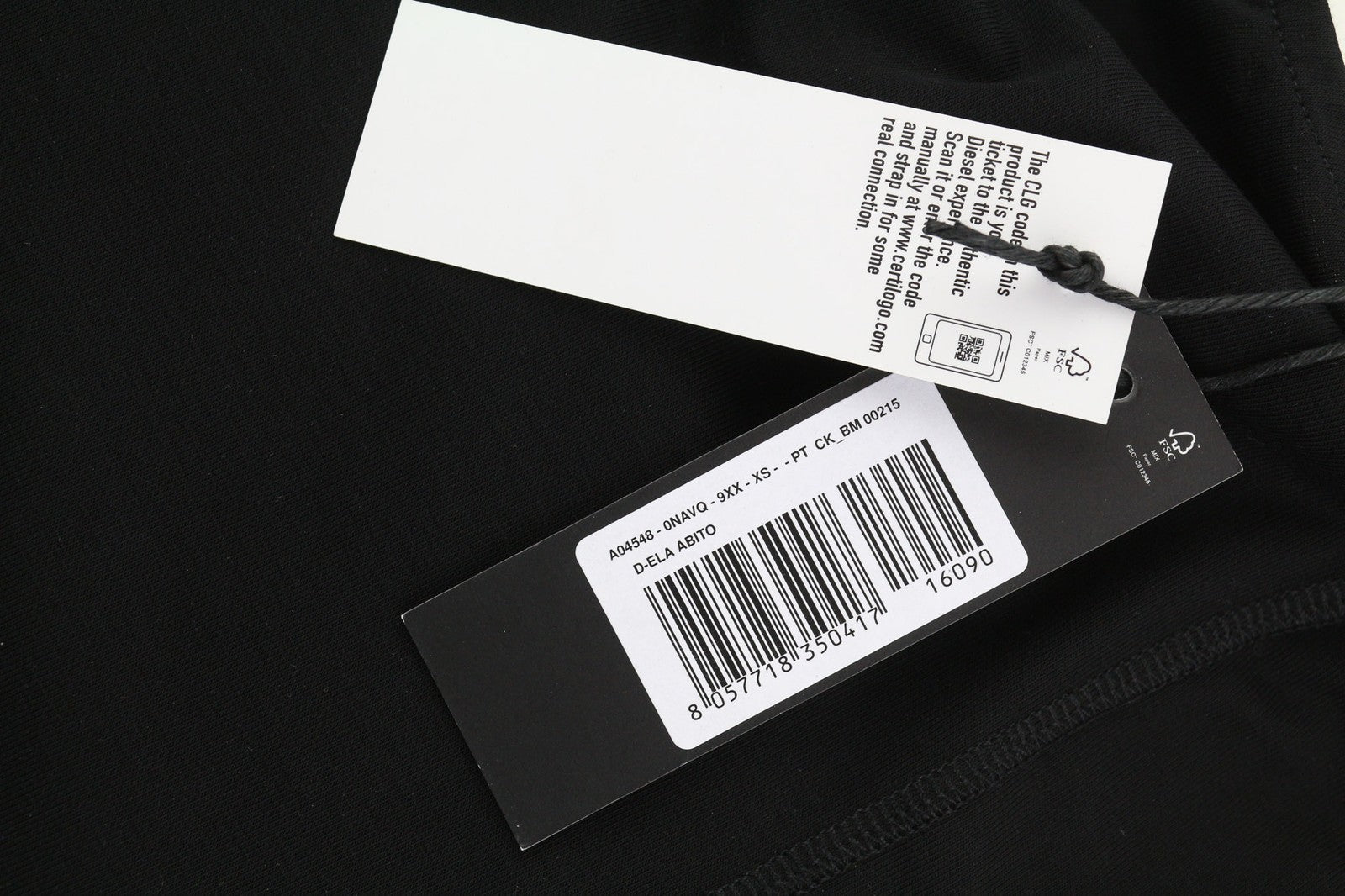 DIESEL D-Ela Womens Dress XS Sleeveless Stretchy Round Neck RRP€110 Black