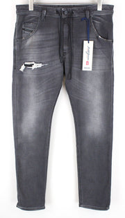 DIESEL Krooley CB-NE 069EM Mens Jeans W28 Grey Jogg Sweat Slim  Distressed