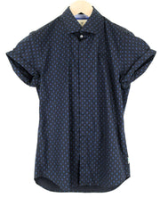 SCOTCH & SODA Ams Couture Shirt S Navy Mens Patterned Slim Cotton Stretchy