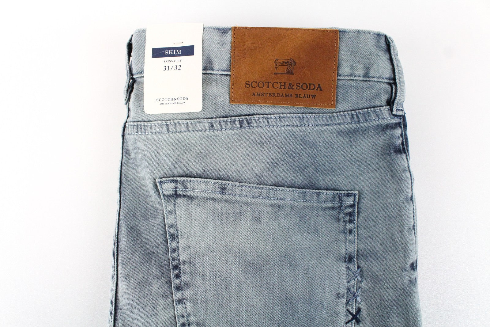SCOTCH & SODA Skim Mens Jeans W31/L32 Washed Blue Skinny  Cotton Stretch