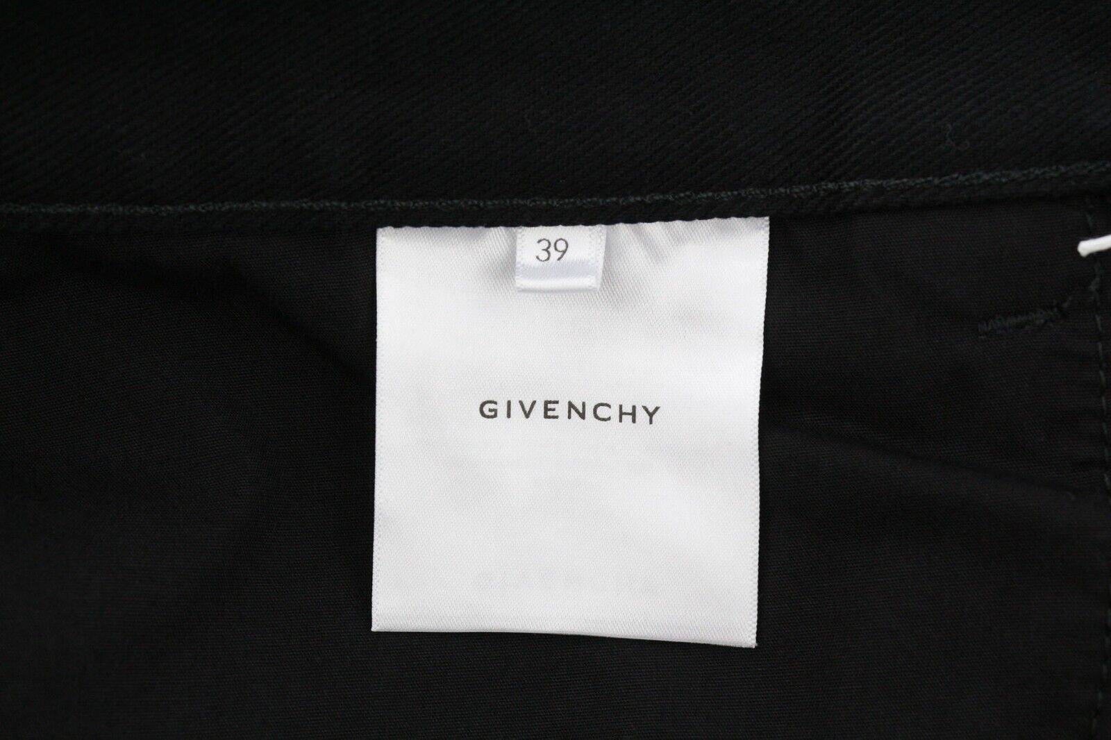 GIVENCHY X Tiffany Mens Jeans W39 Tapered Zipper Closure Pockets  Dark Black