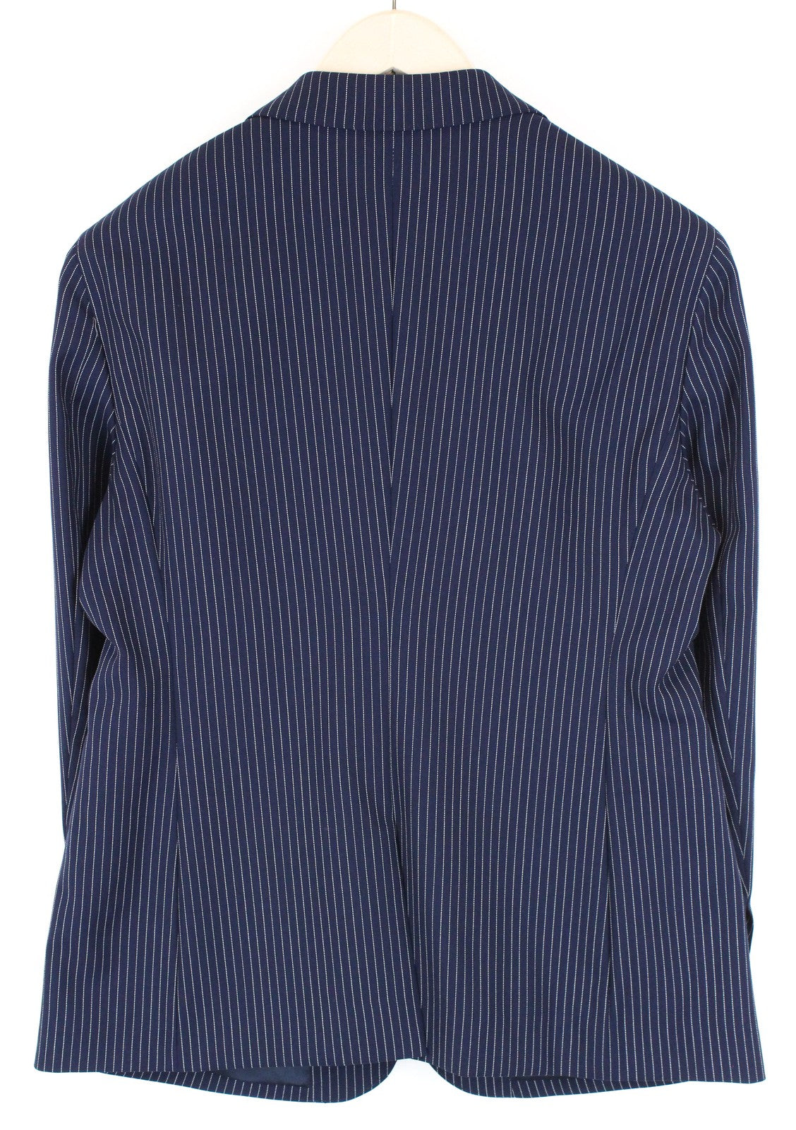 SUISTUDIO Cameron Womens Blazer UK14S Blue Striped Wool Single-Breasted