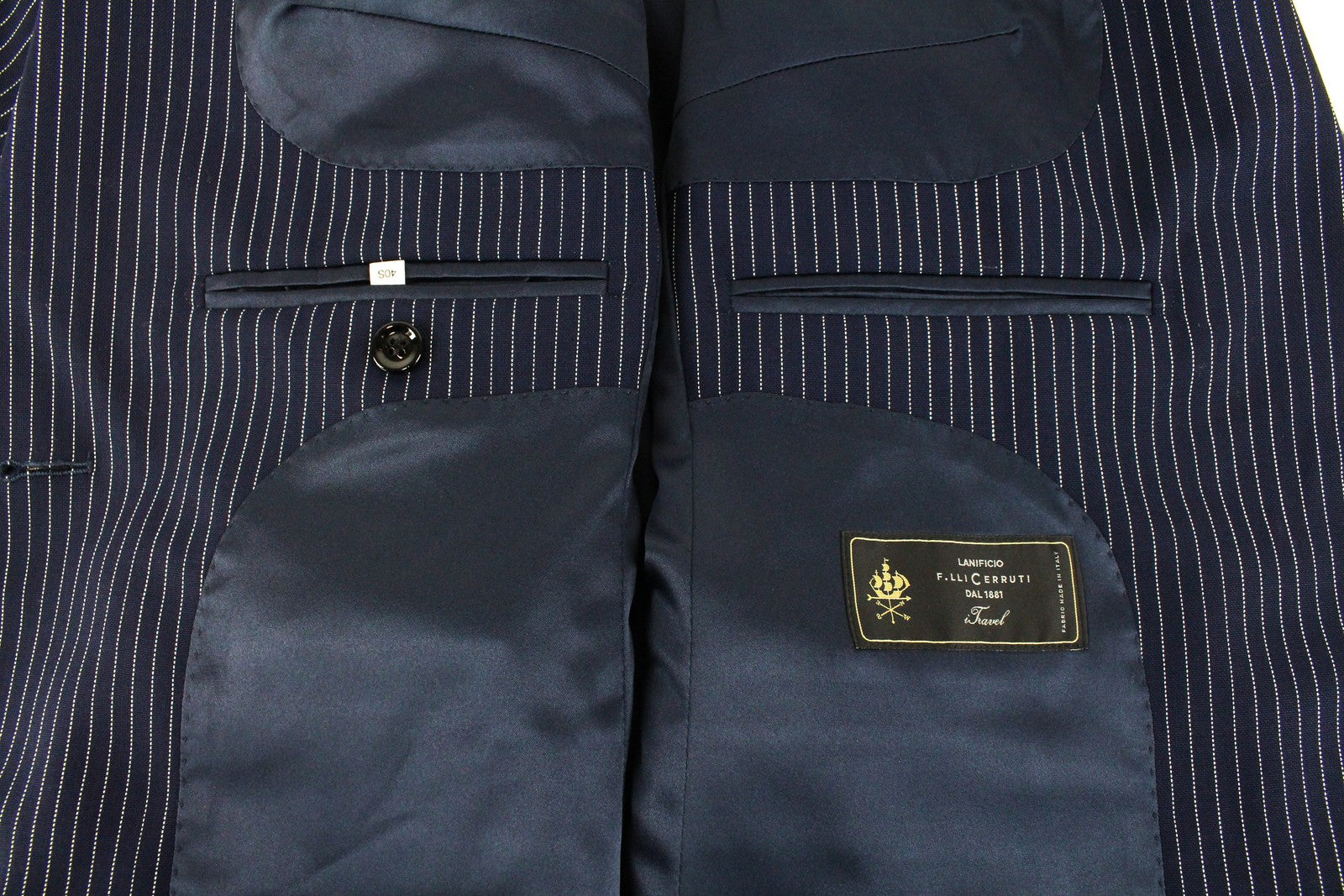 SUISTUDIO Cameron Womens Blazer UK14S Blue Striped Wool Single-Breasted