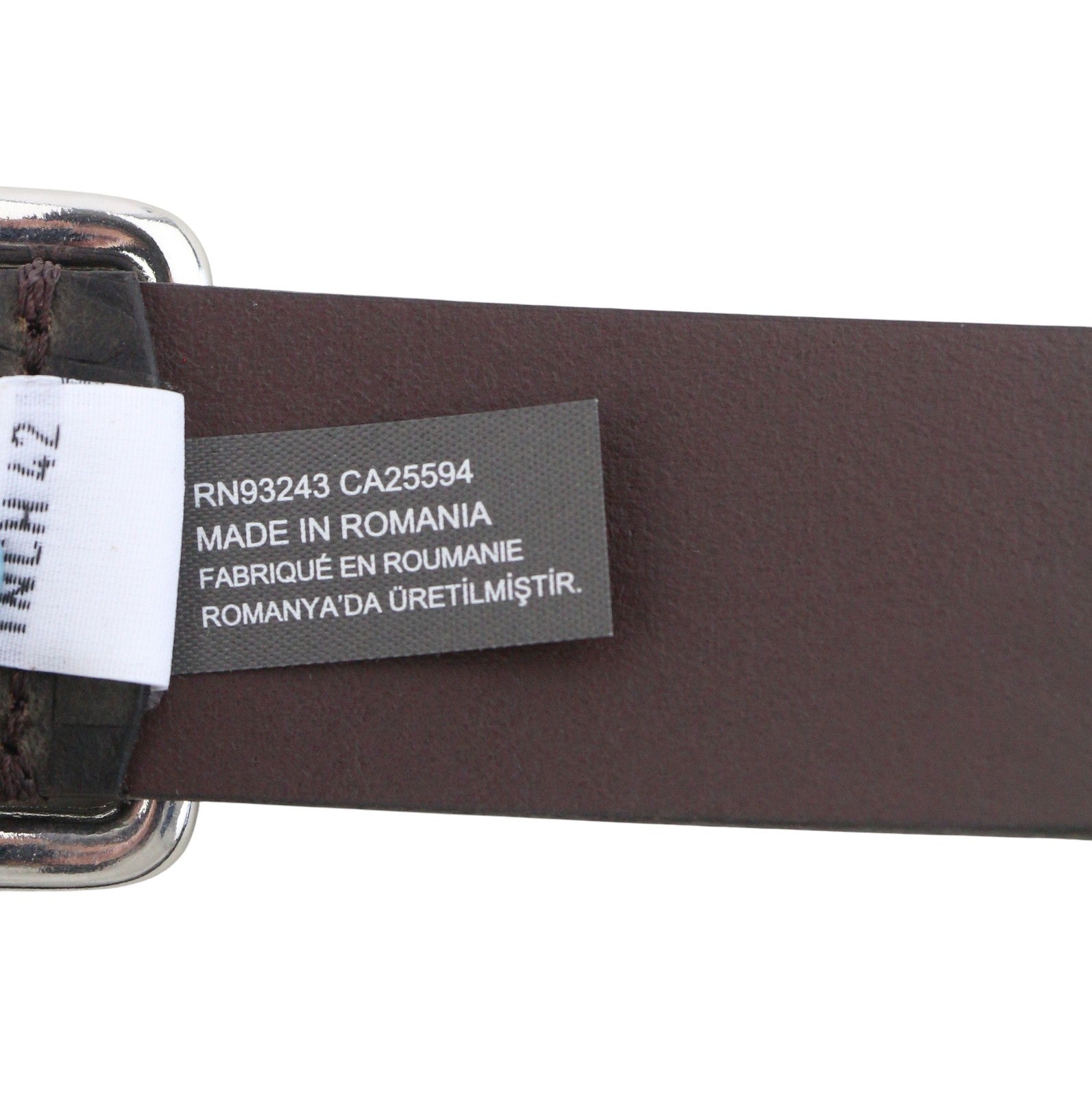 DIESEL B-Billover Men Belt 105CM Brown Leather Printed Silver Tone Buckle Logo