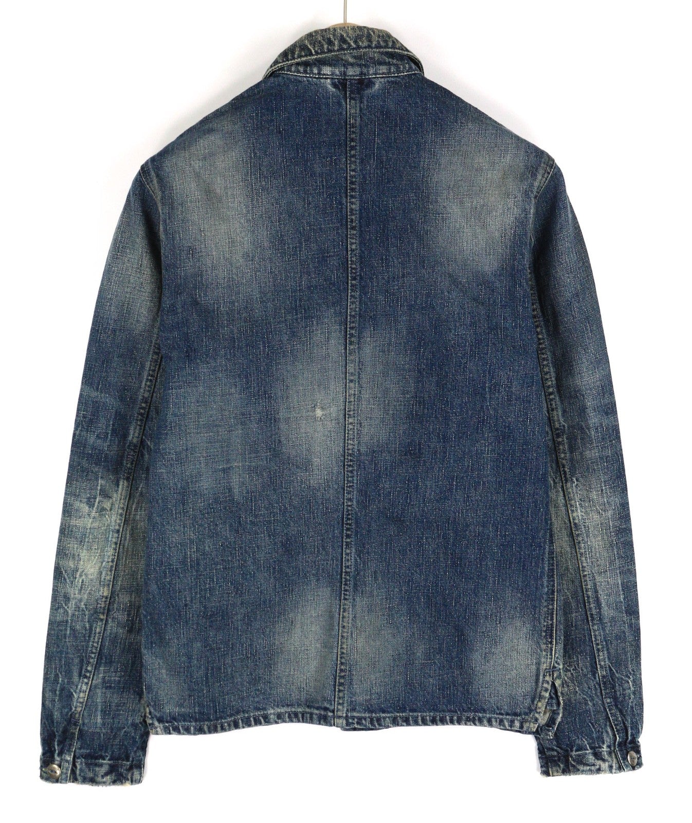 NUDIE Tryggve Mens Jacket S Cosmic Blue Buttoned Washed Denim