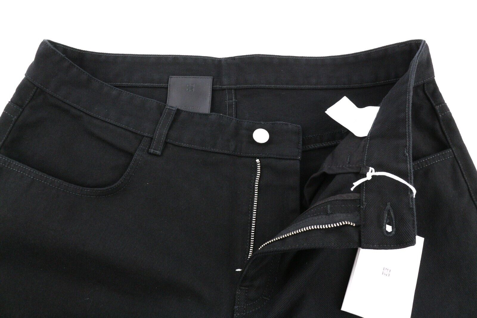 GIVENCHY X Tiffany Mens Jeans W35 Tapered  Zipper Closure Pockets Dark Black