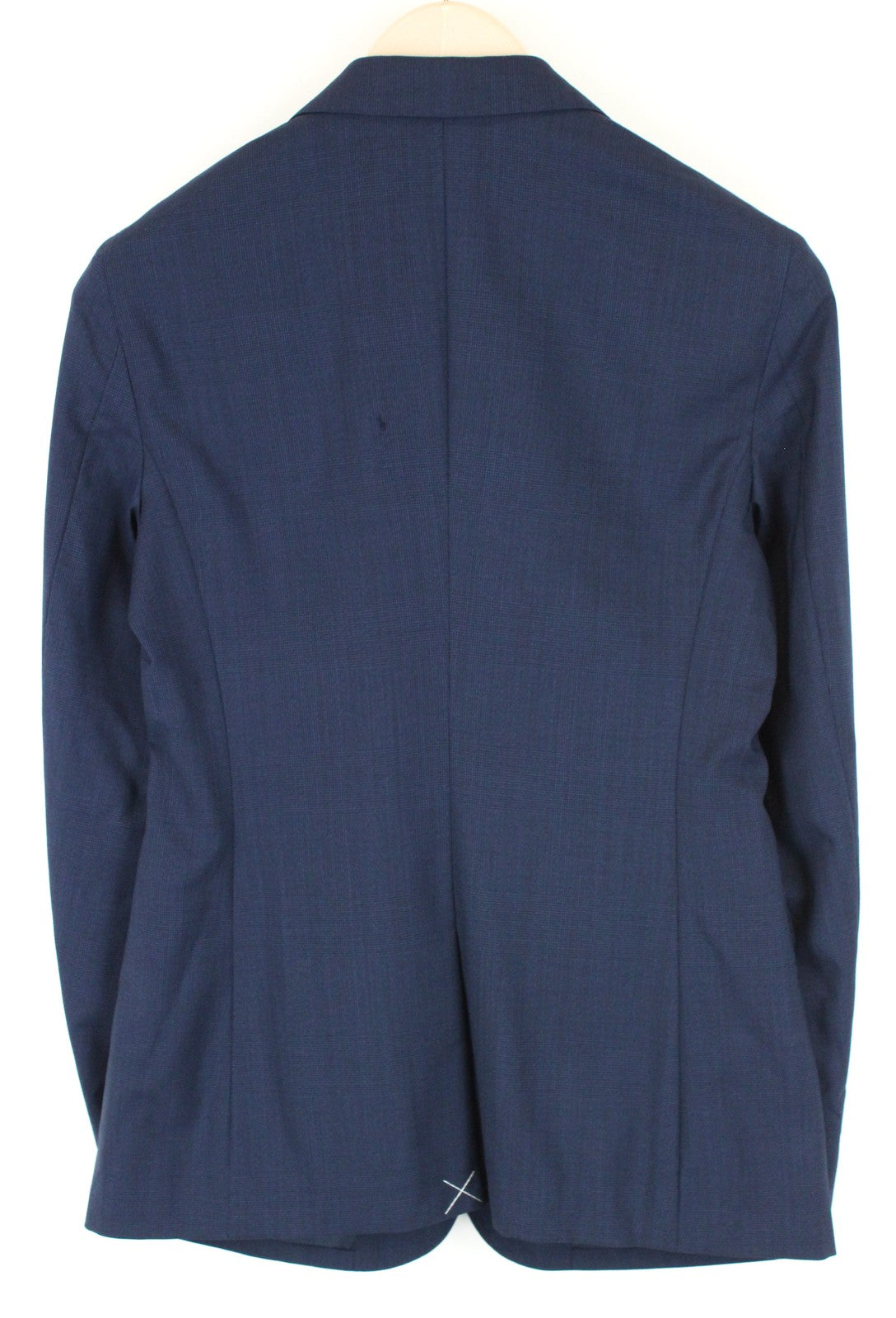 SUISTUDIO Cameron Womens Blazer UK10R Navy Checked Wool Single-Breasted