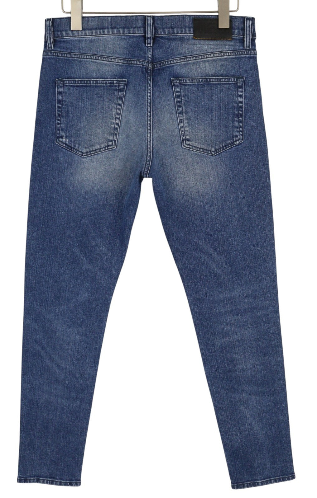 DIESEL D-Strukt 081AQ Men Jeans W33/L32 Tapered Fit Stretch Distress Washed Blue