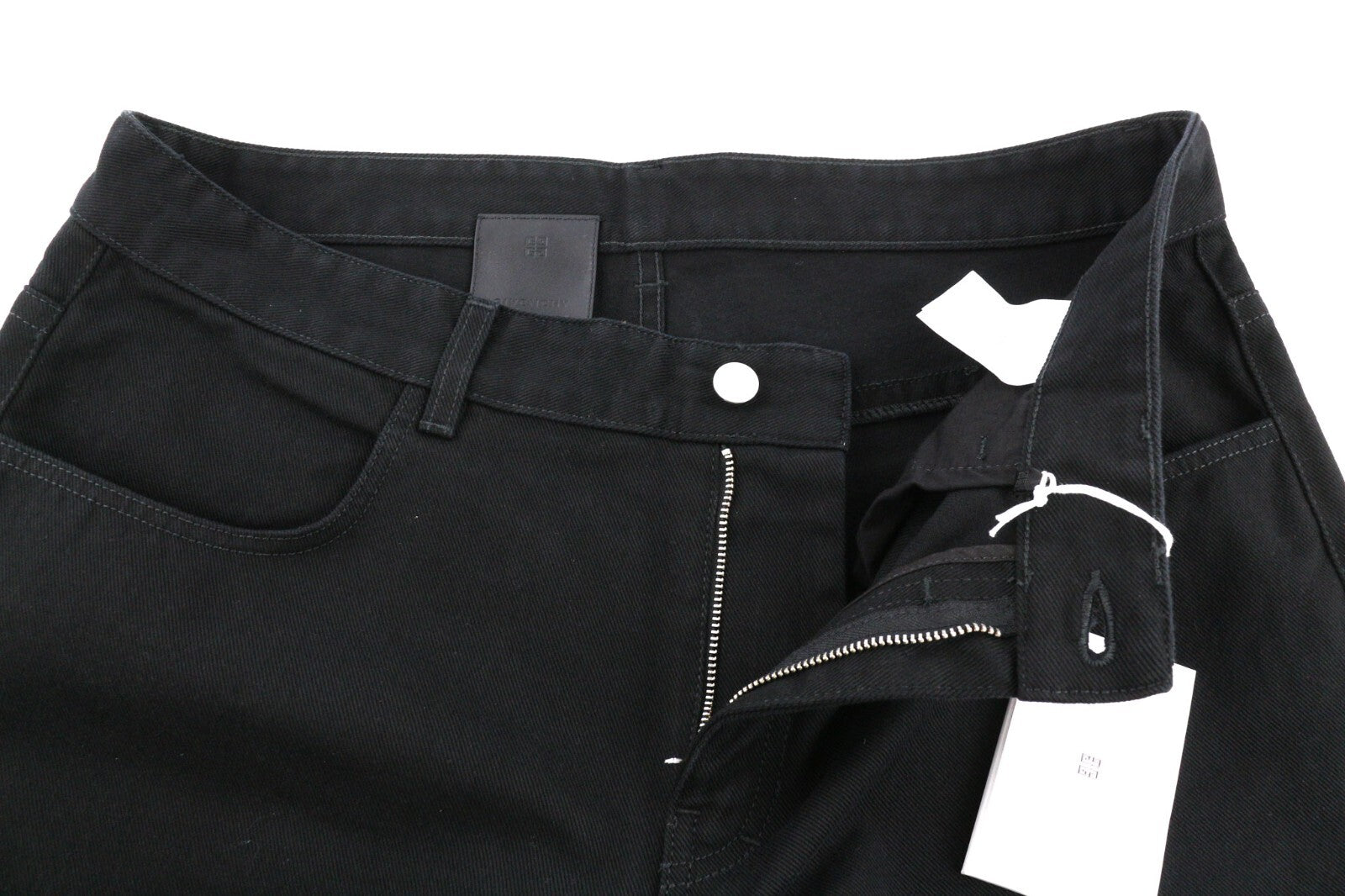 GIVENCHY X Tiffany Mens Jeans W41 Tapered  Zipper Closure Pockets Dark Black