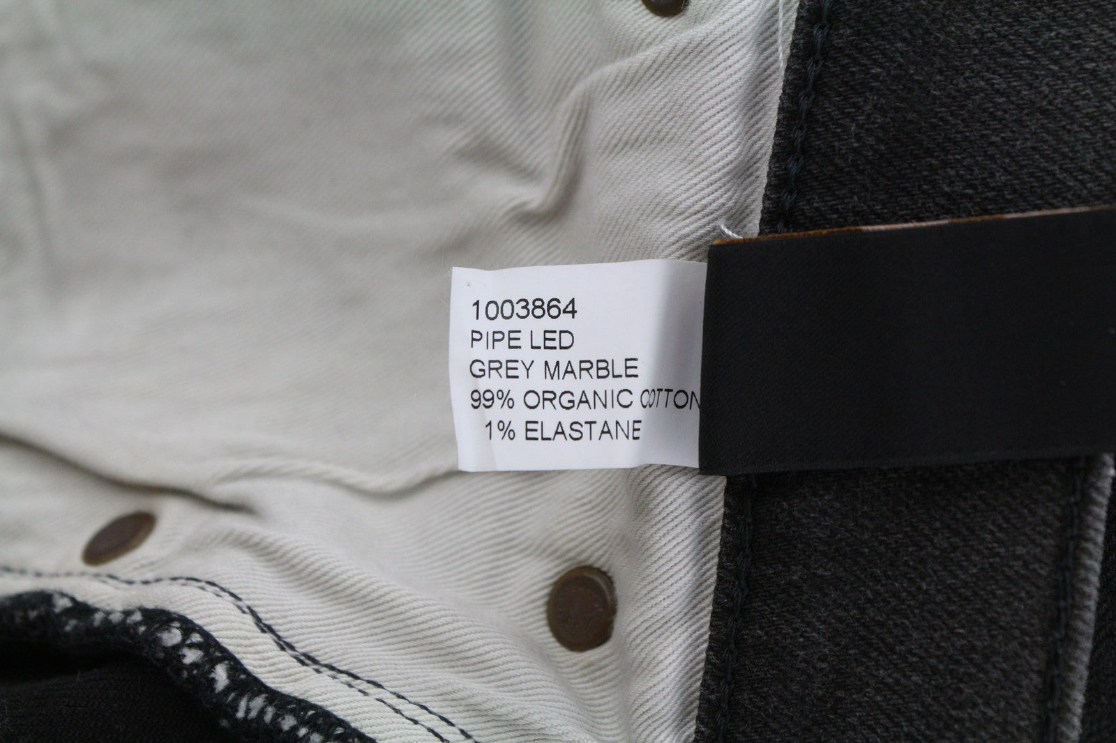 NUDIE Pipe Led Mens Jeans W28/L32 Grey Marble Organic Slim  Washed Effect