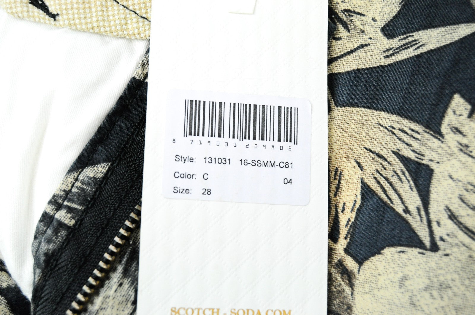 SCOTCH & SODA Ams Couture Shorts W28 Mens Navy Stretchy Flower Pattern Cotton