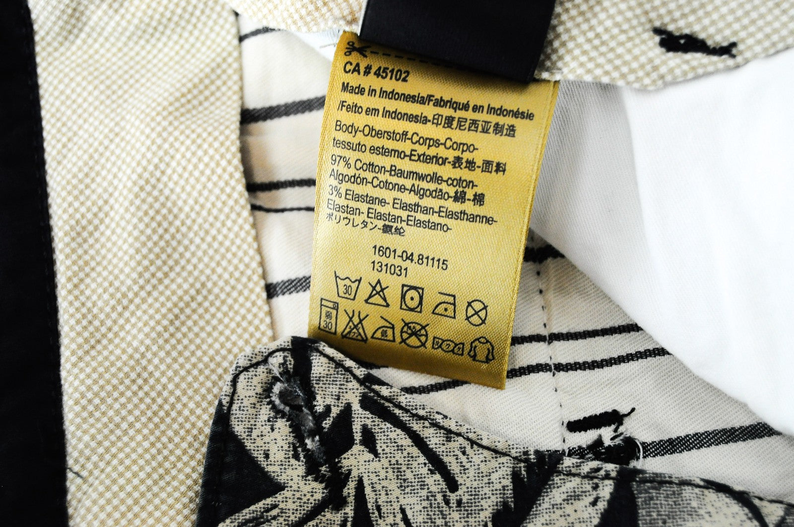 SCOTCH & SODA Ams Couture Shorts W28 Mens Navy Stretchy Flower Pattern Cotton