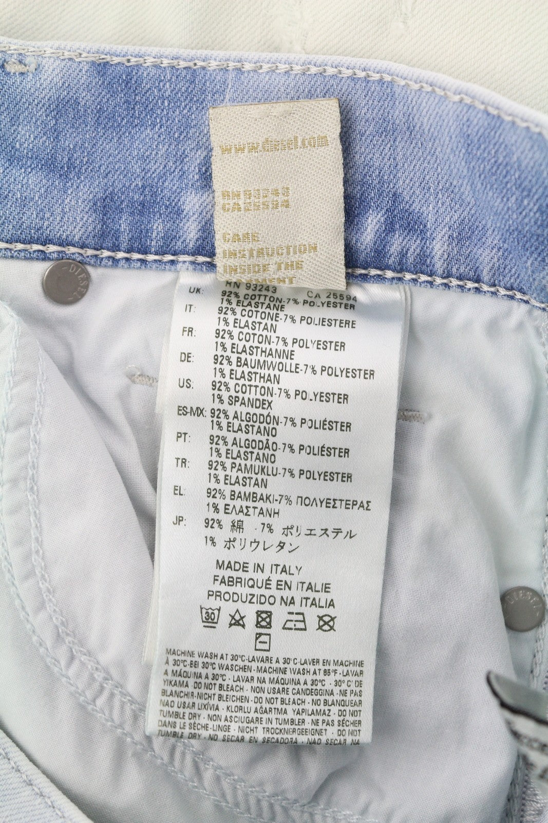 DIESEL D.N.A. Sandy 0674A Women Jeans W25/L32 Regular Slim Straight Distress