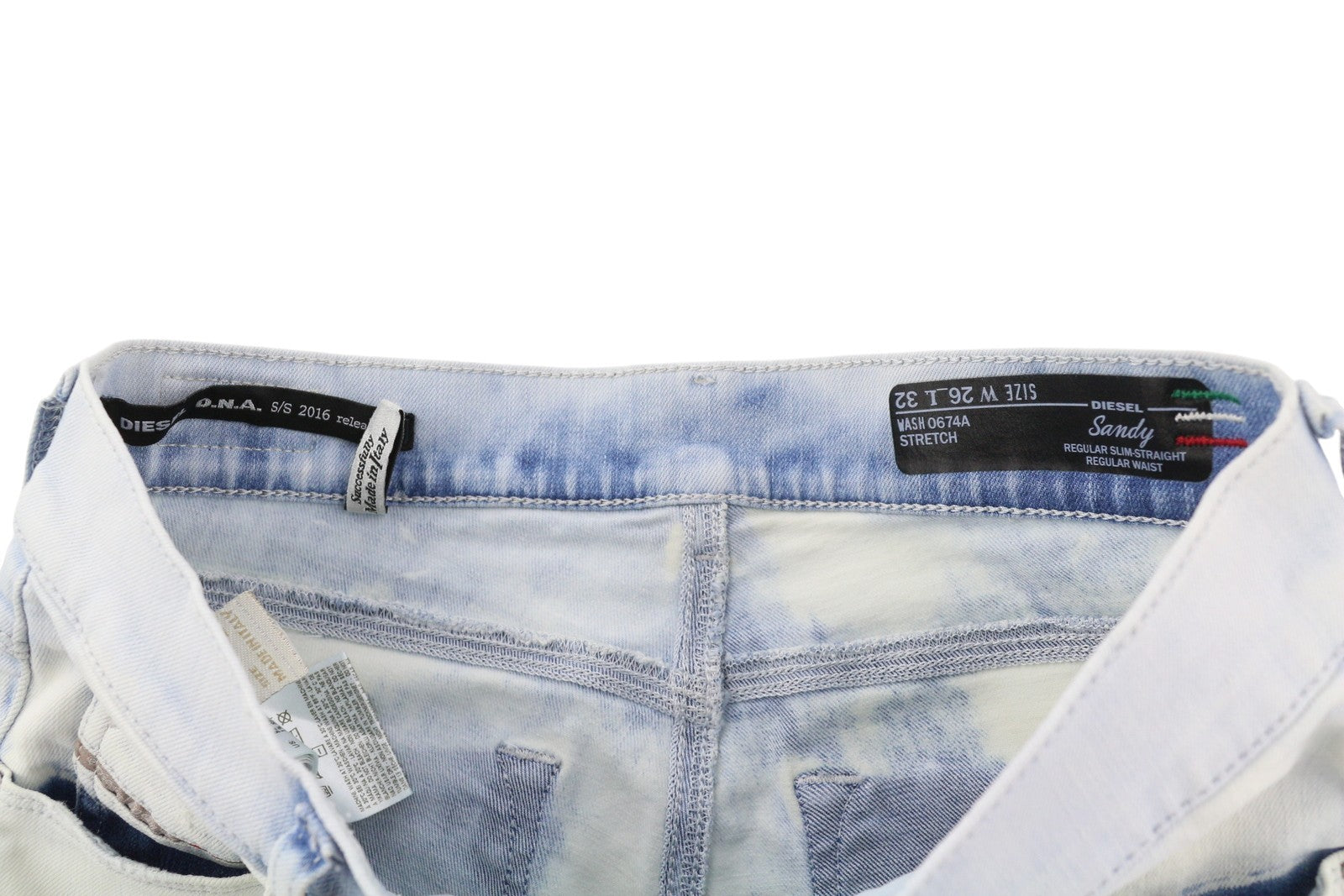 DIESEL D.N.A. Sandy 0674A Women Jeans W26/L32 Regular Slim Straight Distress