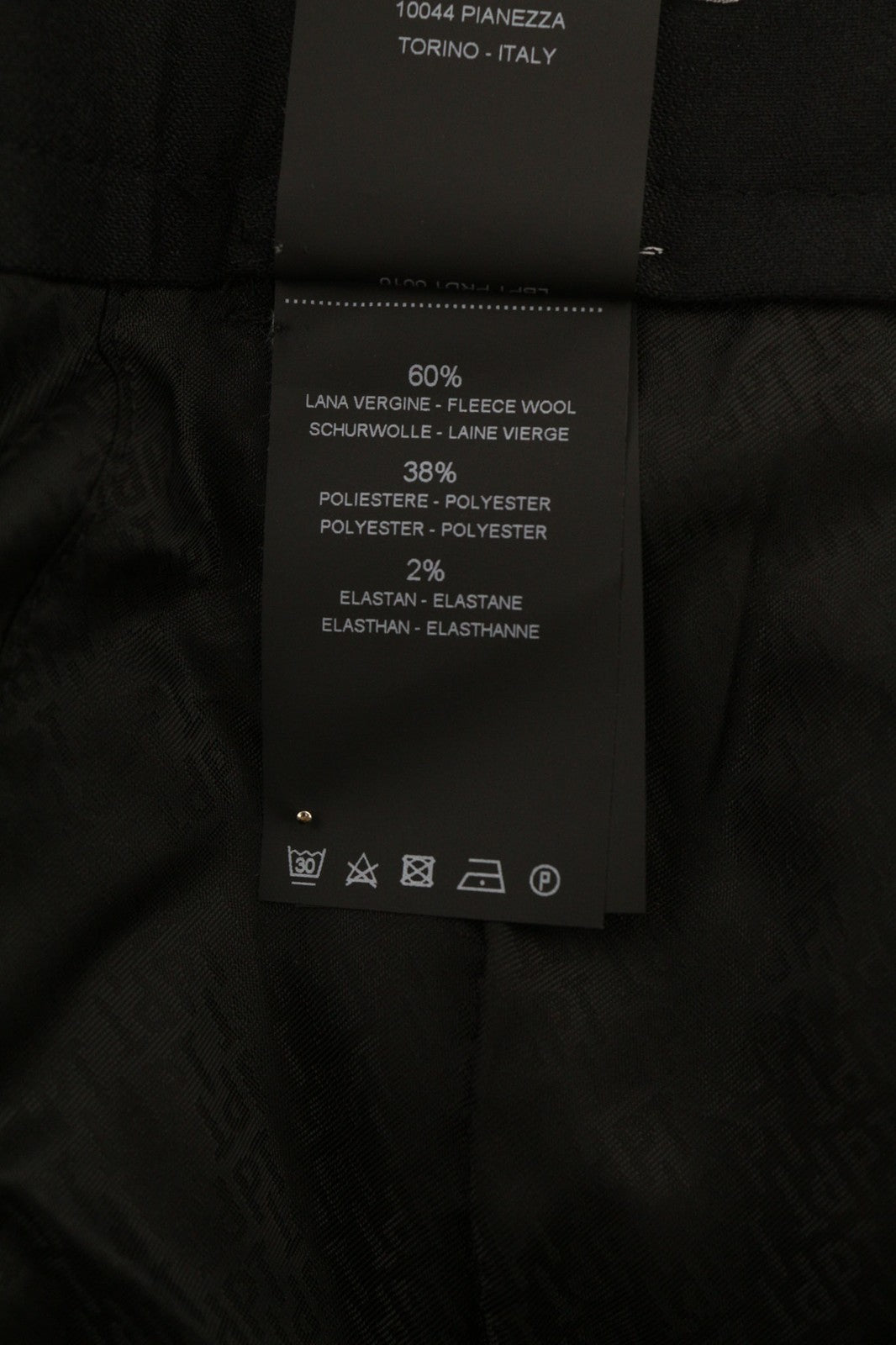 PT TORINO Lamda Mens Trousers 54 Black Fleece Wool Blend Cargo Zipped Pockets