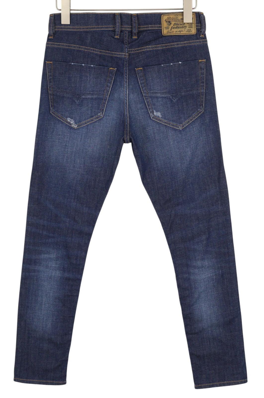 DIESEL Tepphar R7NA8 Men Jeans W28/L30 Slim Carrot Fit Stretch Distress Blue