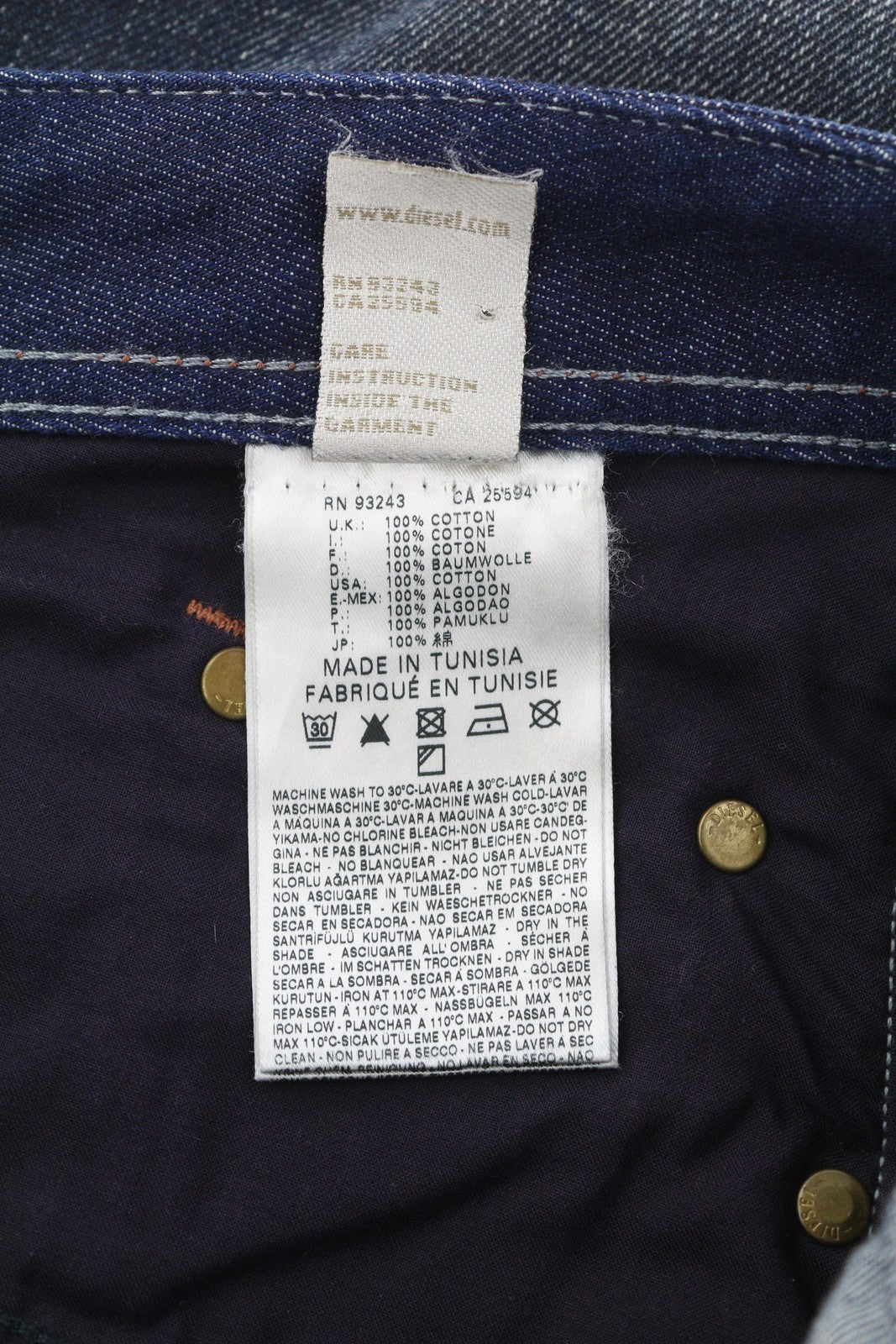 DIESEL Darron 0880F Men Jeans W36/L32 Dark Blue Regular Slim Tapered Distress