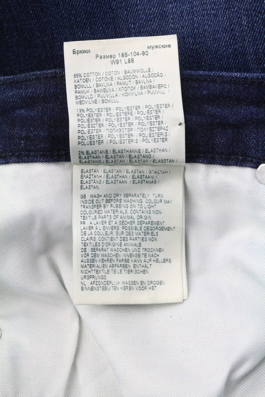 LEE Luke Men Jeans W36/L34 Denim Dark Blue Washed Slim Fit Zip Fly 5-Pockets