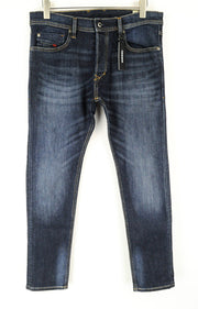 DIESEL Tepphar RFE03 vyriški džinsai W30/L32 Slim morkų medvilnės tamprūs mėlyni 