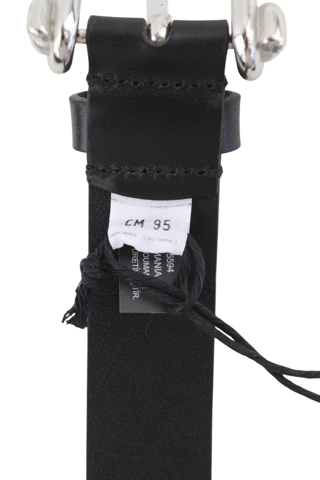 DIESEL B-Pirsin Men Belt 95 CM Black Leather Buckle Logo Leather Extra Touch