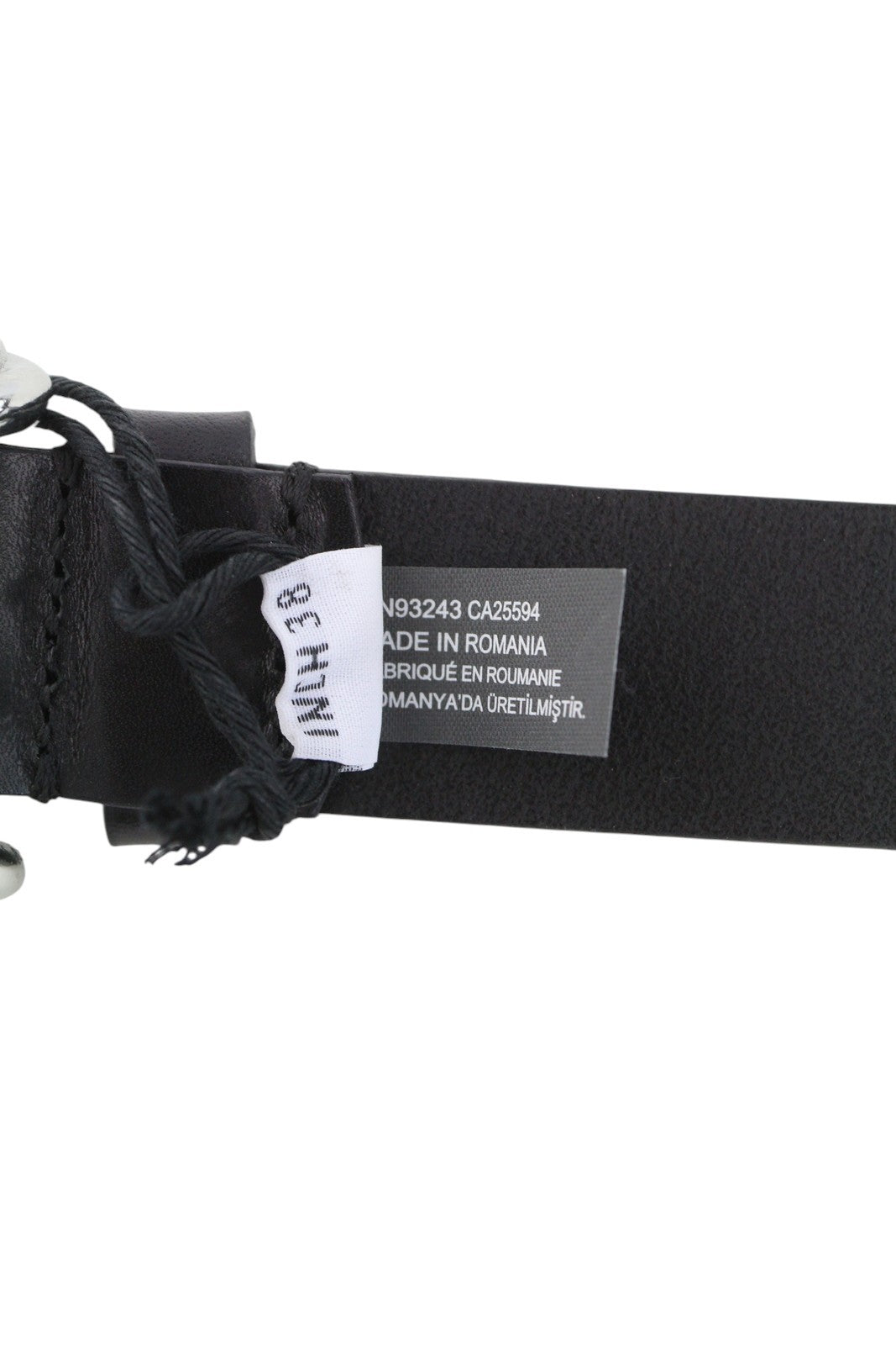 DIESEL B-Pirsin Men Belt 95 CM Black Leather Buckle Logo Leather Extra Touch