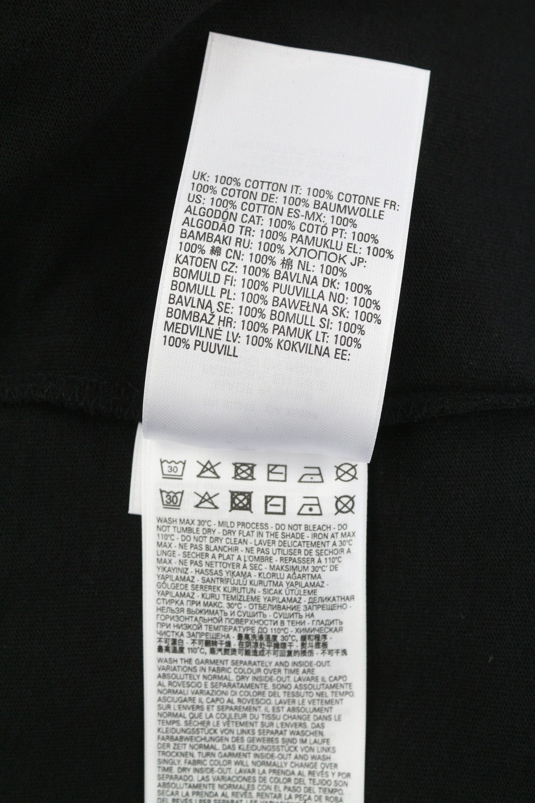 DIESEL T-Just-LS-C3 Mens T-Shirt L Black Cotton Crew Collar Long Sleeve RRP€70