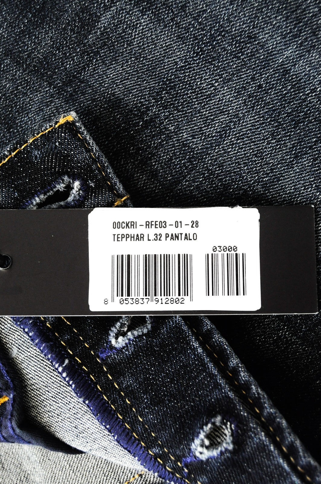 DIESEL Tepphar RFE03 Mens Jeans W28 L32 Slim Carrot  Washed Blue Cotton