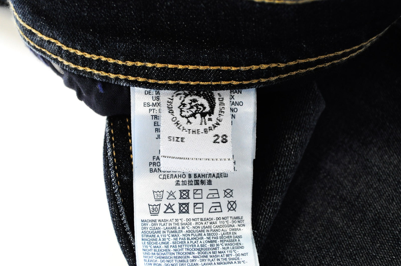 DIESEL Tepphar RFE03 Mens Jeans W28 L32 Slim Carrot  Washed Blue Cotton