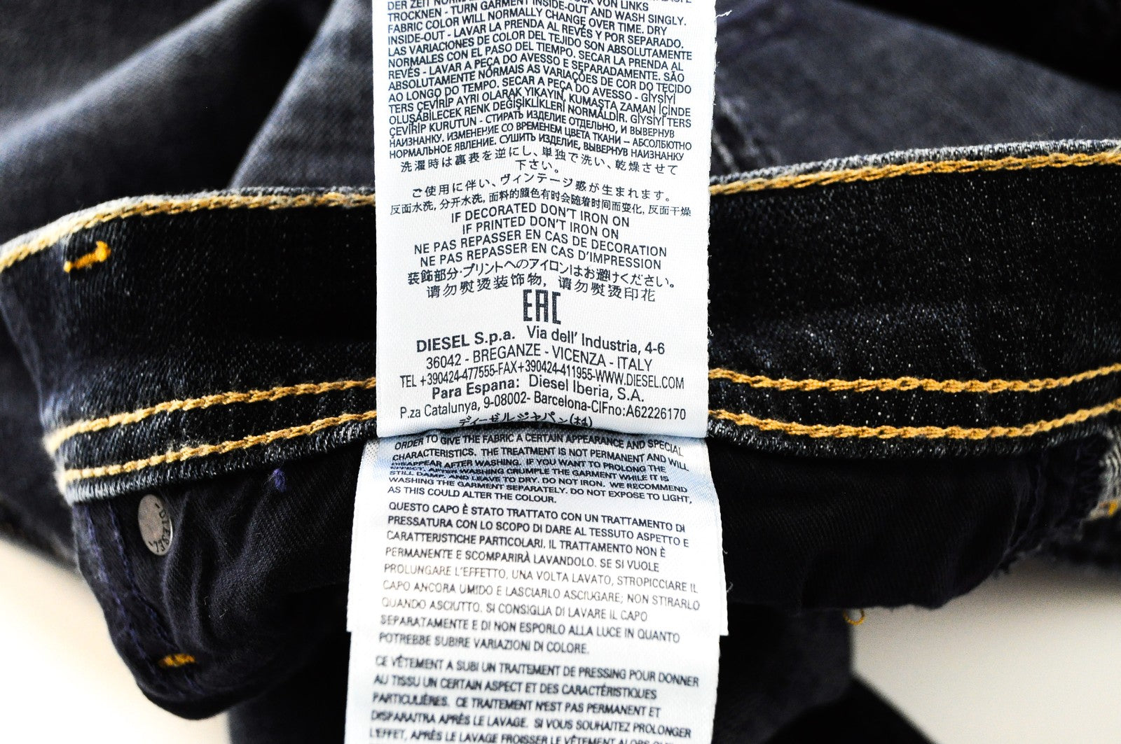 DIESEL Tepphar RFE03 Mens Jeans W28 L32 Slim Carrot  Washed Blue Cotton