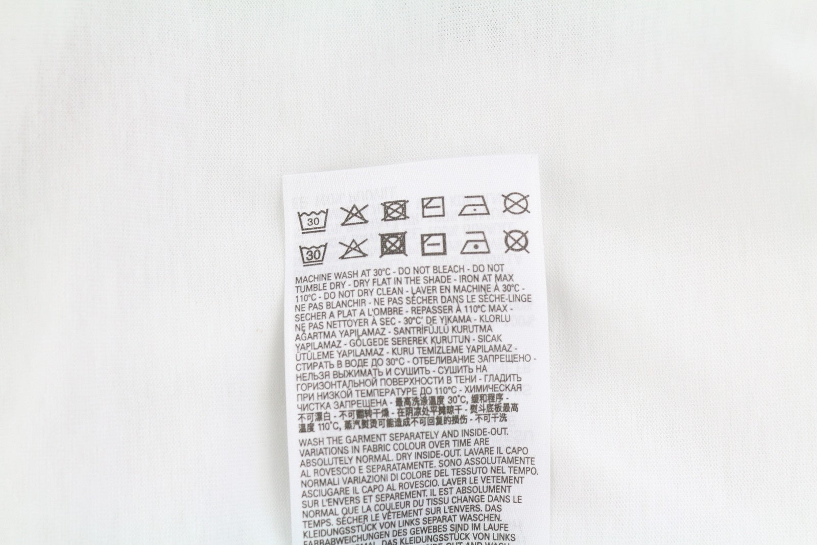 DIESEL T-Diegos-LS-K27 Men T-Shirt M White Cotton Long Sleeve Crew Collar