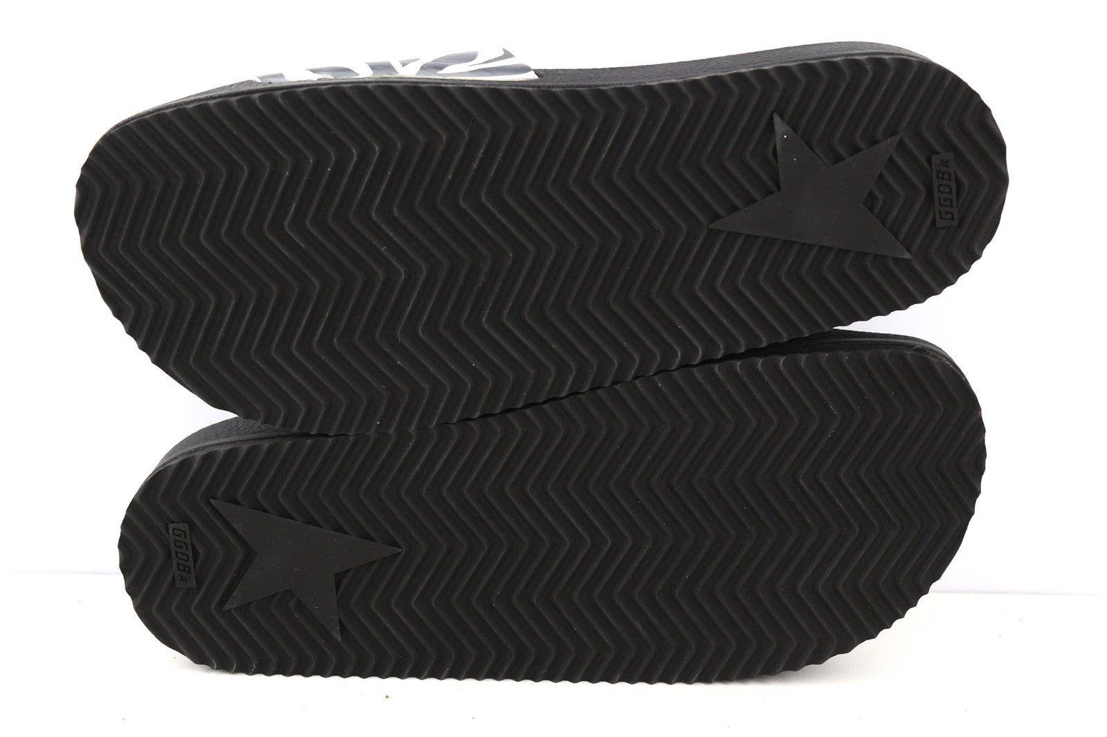 GOLDEN GOOSE Poolstar Womens Slippers EU39 Black Zebra Print Slip On Summer