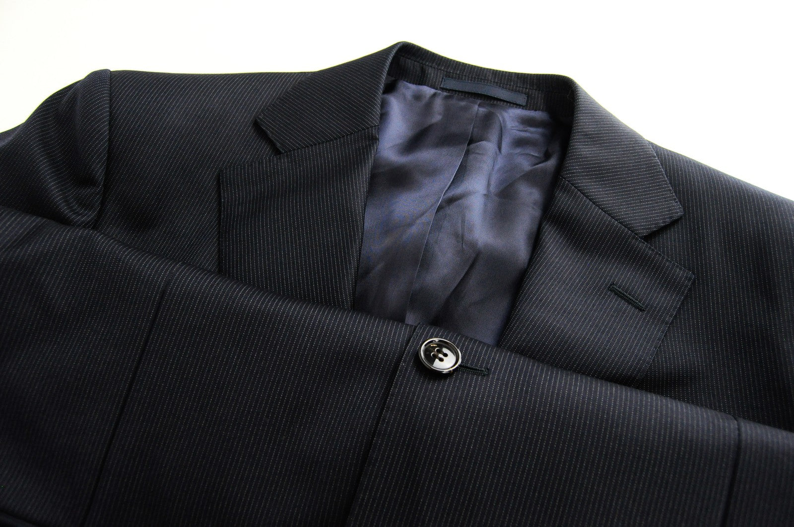 SUITSUPPLY Napoli Mens Blazer UK40L Navy Wool Super  Striped Dress