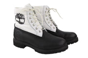 TIMBERLAND A2BY4-A4040 Mens Shoes EU43.5/44 Black White Leather High-Top Laced