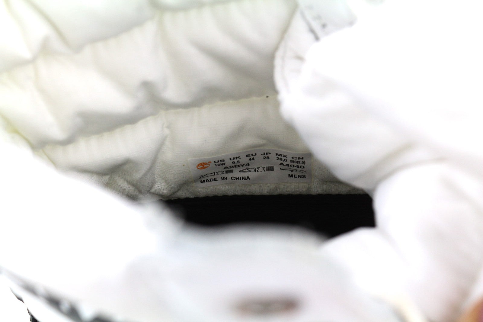 TIMBERLAND A2BY4-A4040 Mens Shoes EU43.5/44 Black White Leather High-Top Laced