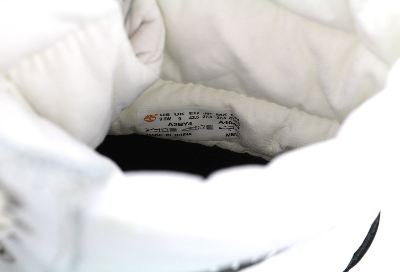 TIMBERLAND A2BY4-A4040 Mens Shoes EU43.5/44 Black White Leather High-Top Laced