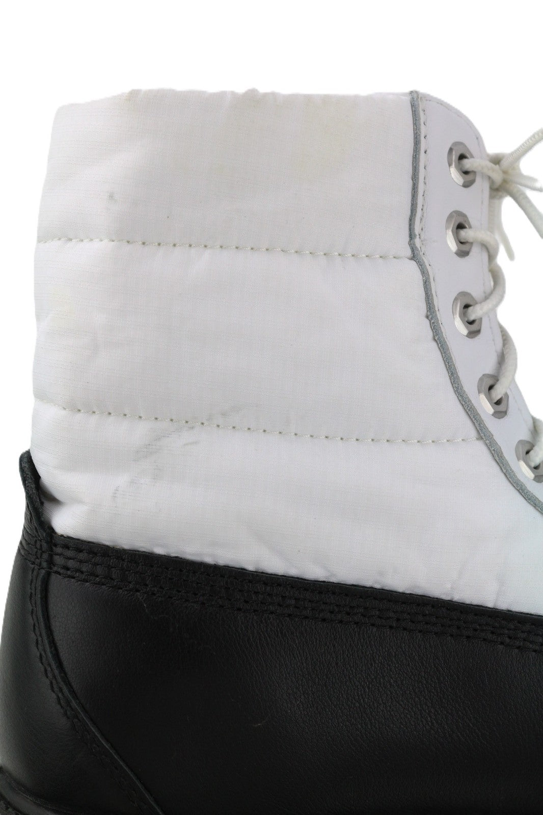 TIMBERLAND A2BY4-A4040 Mens Shoes EU43.5/44 Black White Leather High-Top Laced