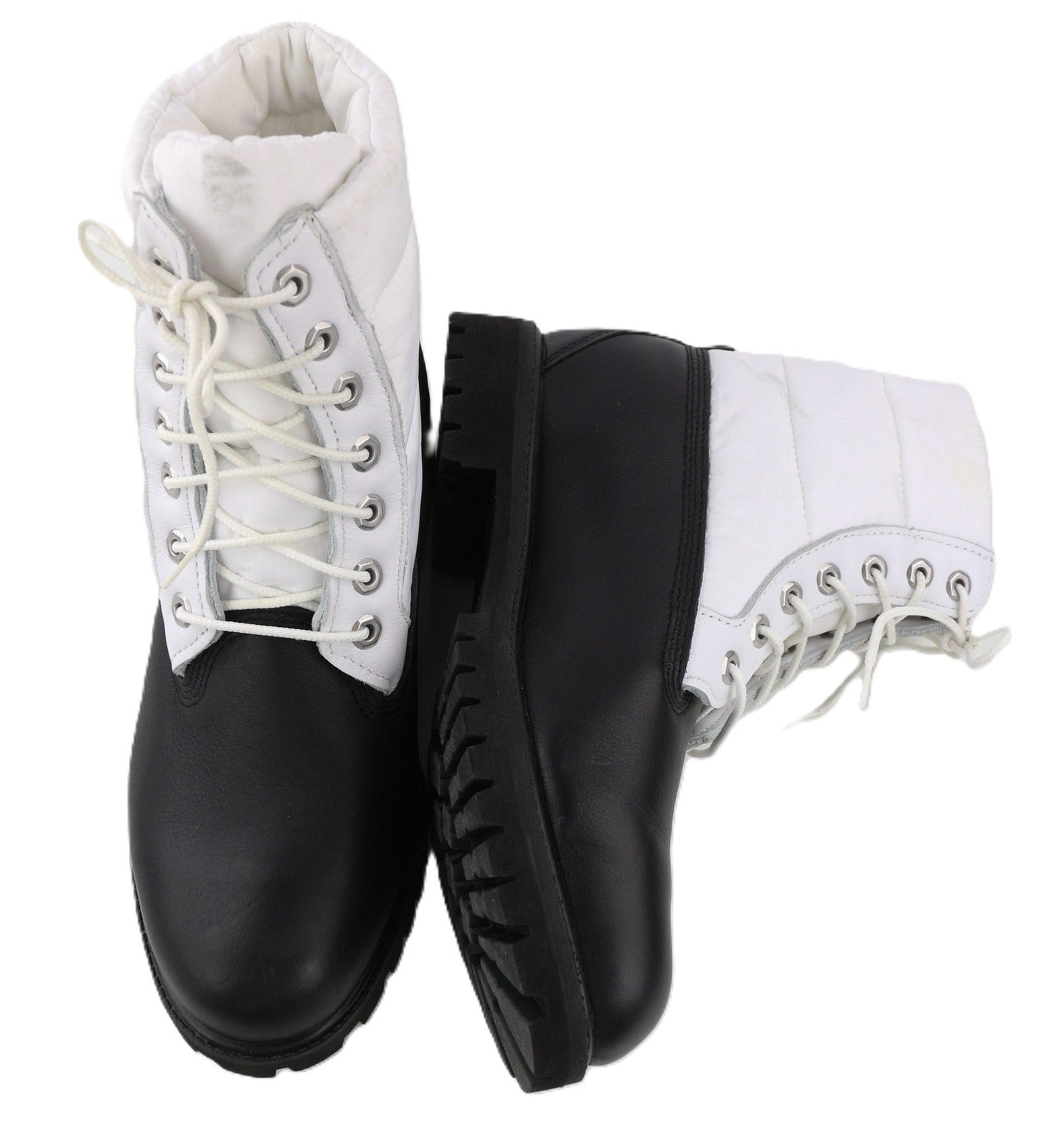 TIMBERLAND A2BY4-A4040 Mens Shoes EU43.5/44 Black White Leather High-Top Laced