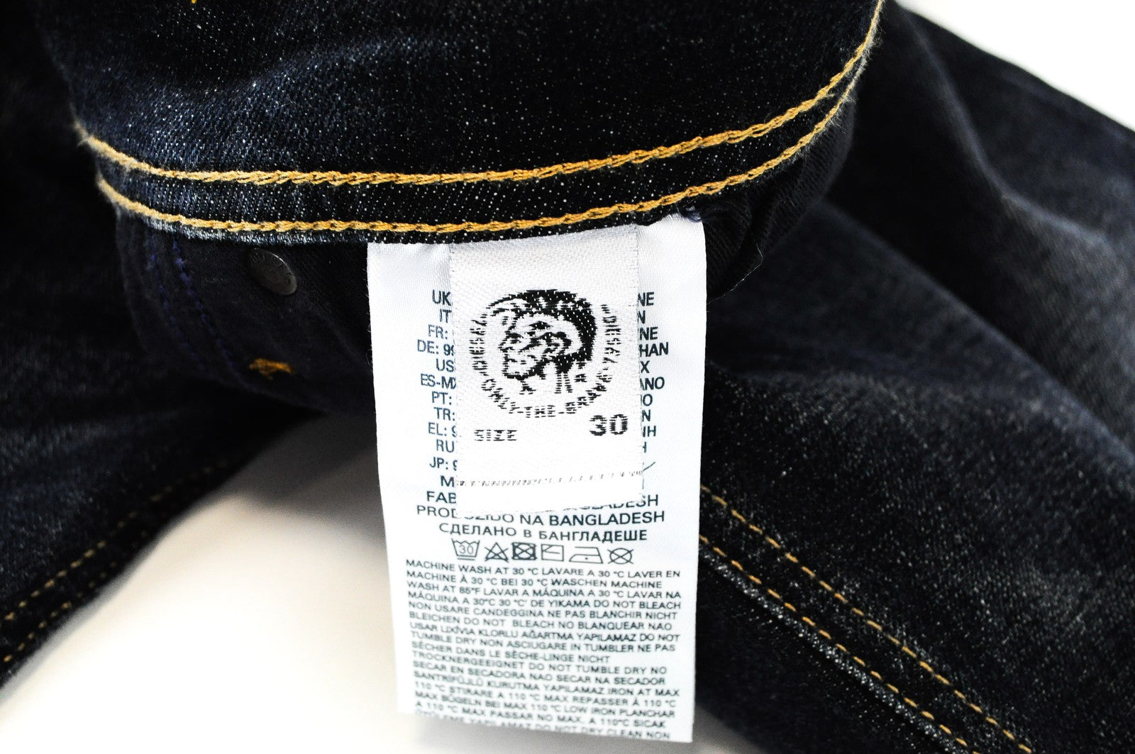 DIESEL Tepphar RFE03 Mens Jeans W30 L34 Slim Carrot  5-Pocket Blue Cotton