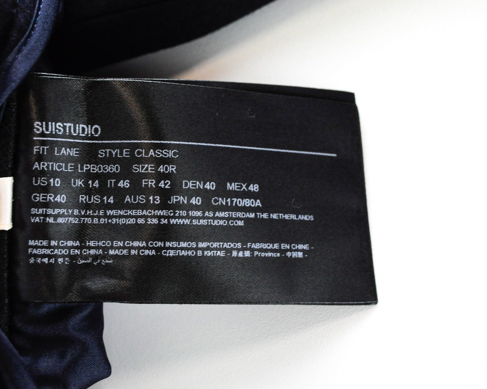 SUISTUDIO Lane Womens Trousers UK14R Navy Pleated Wool Dress Dress Wear