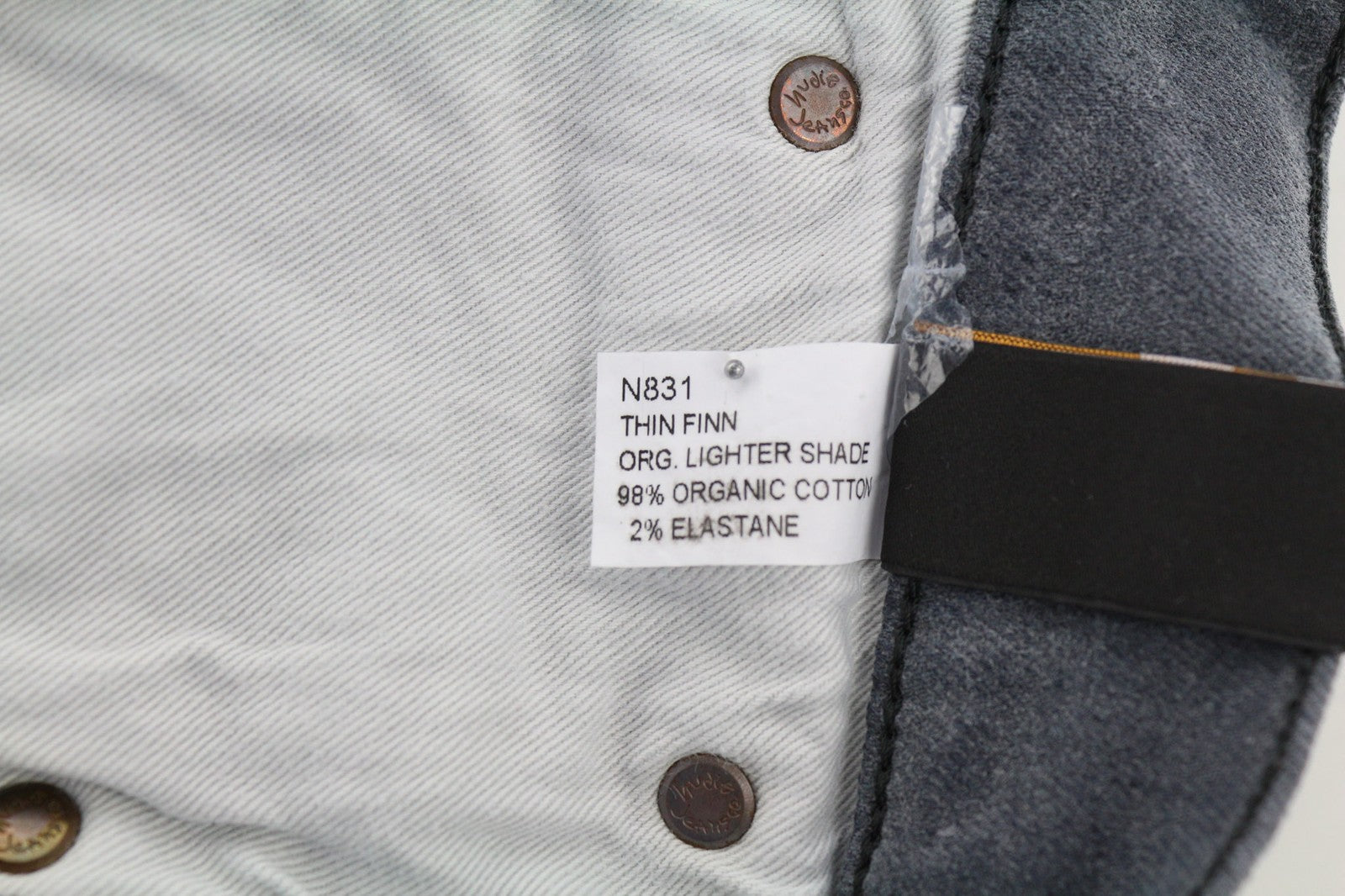 NUDIE JEANS Thin Finn Mens Jeans W30/L32 Slim  Grey Cotton Elastane Faded Wash